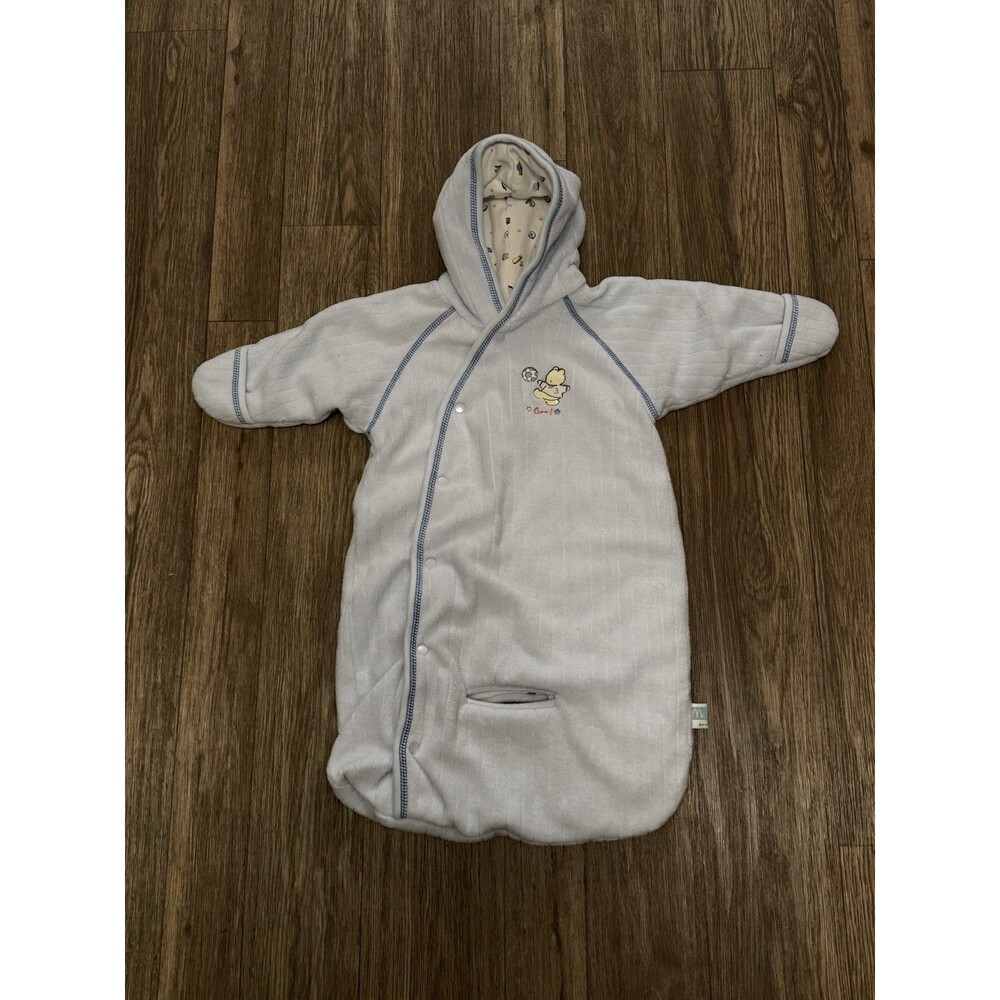 Vintage McBaby Hooded Snowsuit 0-3 Months Baby‎ Boy Airplanes Car seat Opening
